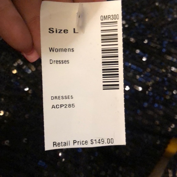 NEW Piombo Black Sequent Dress - Picture 9 of 10